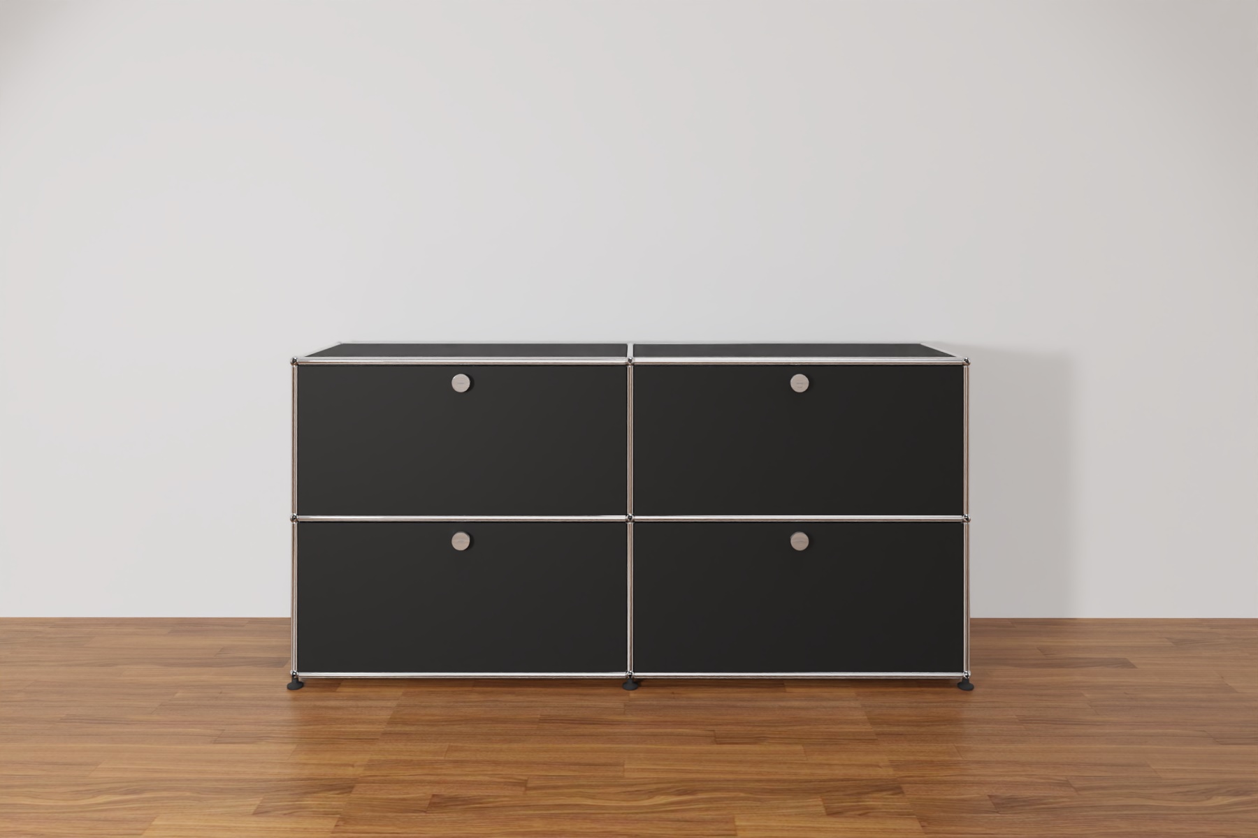 Original USM Haller Sideboard mit 4 Klapptüren in schwarz - Ausstellungsstück-