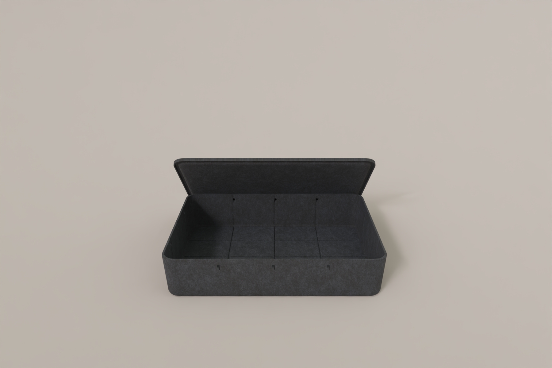 USM Inos Box tief, 500 mit Tablett - wählbar in Anthrazit oder Hellgrau