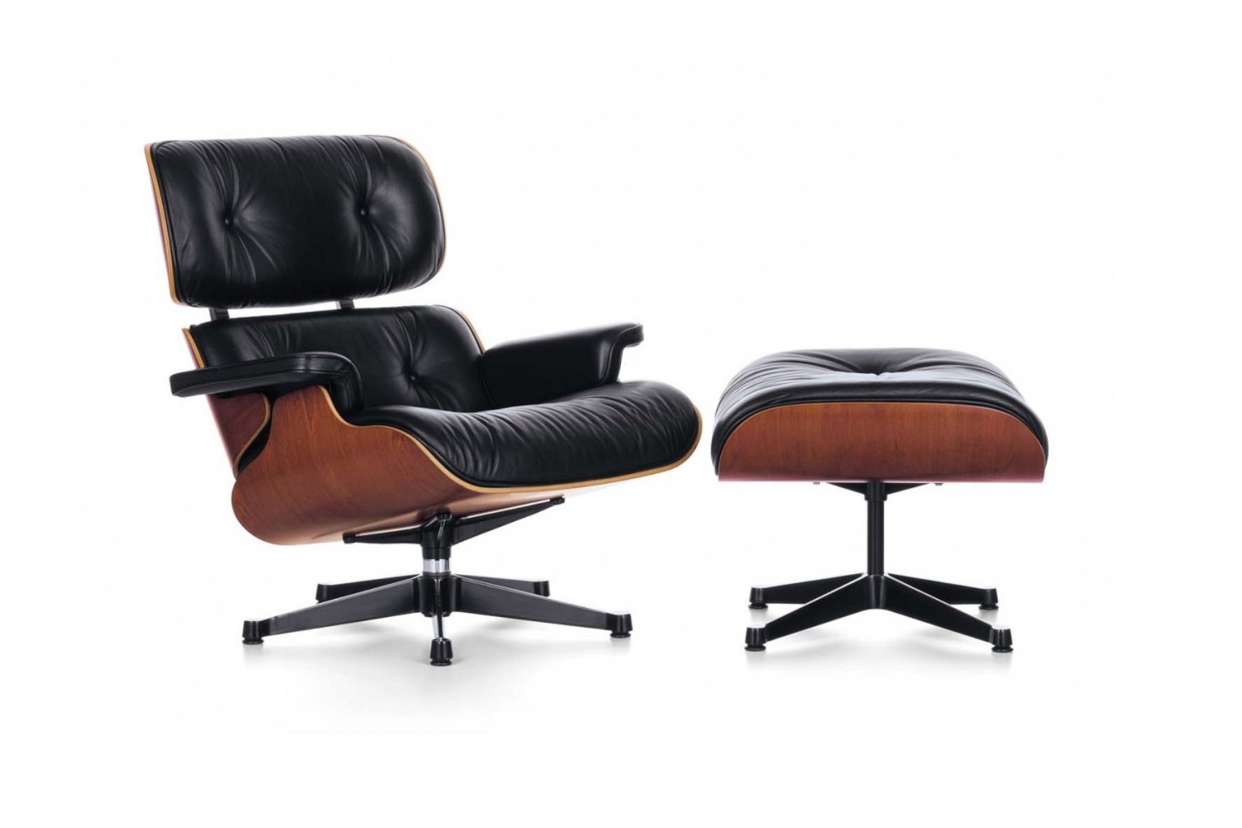 Vitra Lounge Chair XL & Ottoman in Kirschbaum von Charles & Ray Eames